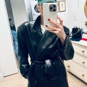 Frankie Shop Tina faux leather trench